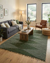 Thar Cotton Collection Area Rug - Jaisalmer (Green) Rectangle Green  lifestyle 3