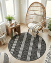 Urban Oasis Rugs Collection Area Rug -  District (Charcoal) Round Charcoal  lifestyle 24
