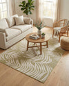 Seaside Blooms Collection Area Rug - Verdure (Green) Rectangle Green  lifestyle 11