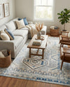Savannah Elegance Collection Area Rug -  Tybee (Aqua Blue) Rectangle Aqua Blue  lifestyle 25