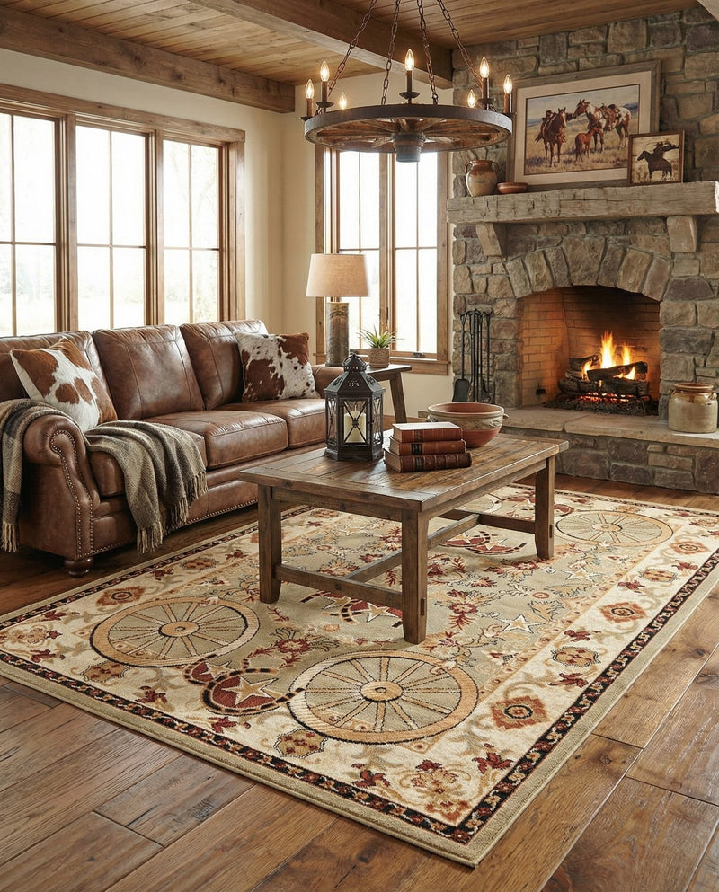 Frontier Trails Collection Area Rug -  Onyx Rectangle Green  lifestyle 59