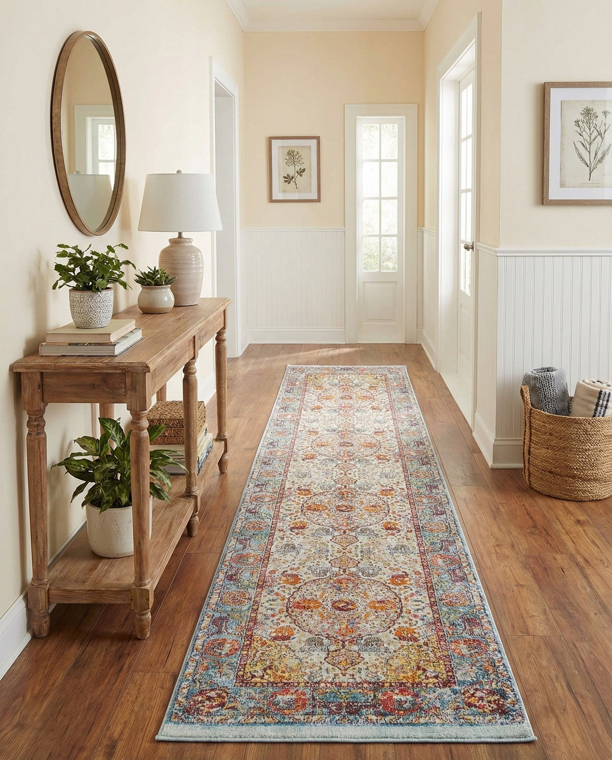 Caribbean Breeze Collection Area Rug -  Xcalak Runner Light Blue  lifestyle 109