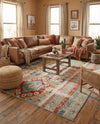Sedona Vista Collection Area Rug -  Navajo Rectangle Blue  lifestyle 12