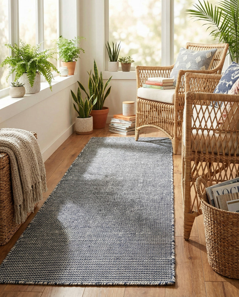 Jill Zarin Sedona Oasis Outdoor Collection Area Rug - Coconino (Navy Sky) Runner Navy Sky  lifestyle 54