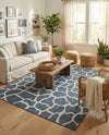 Savannah Escape Collection Area Rug -  Rainforest Rectangle Blue  lifestyle 30