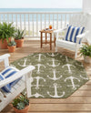 Seaside Haven Rugs Collection Area Rug - Sapphire (Green) Octagon Green  lifestyle 62