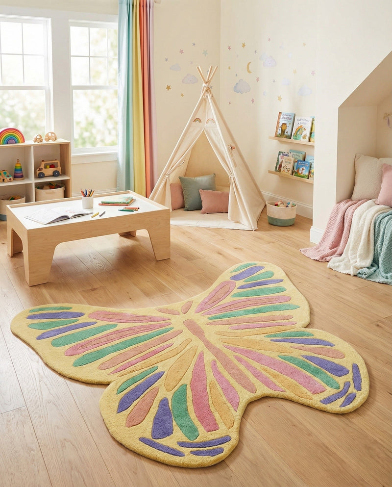 Whimsy Wonders Wool Collection Area Rug -  Ocean Rectangle Multi  lifestyle 7