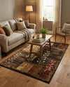 Bistro Lounge Collection Area Rug -  Affogato Rectangle Brown  lifestyle 9