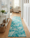 Seaside Haven Rugs Collection Area Rug -  Seaside Runner Teal  lifestyle 50