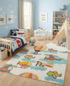 Wonder Tykes Collection Area Rug -  Splatter Rectangle Multi  lifestyle 5