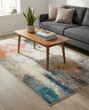 Chromatic Oasis Collection Area Rug -  Azure Rectangle Beige  lifestyle 34