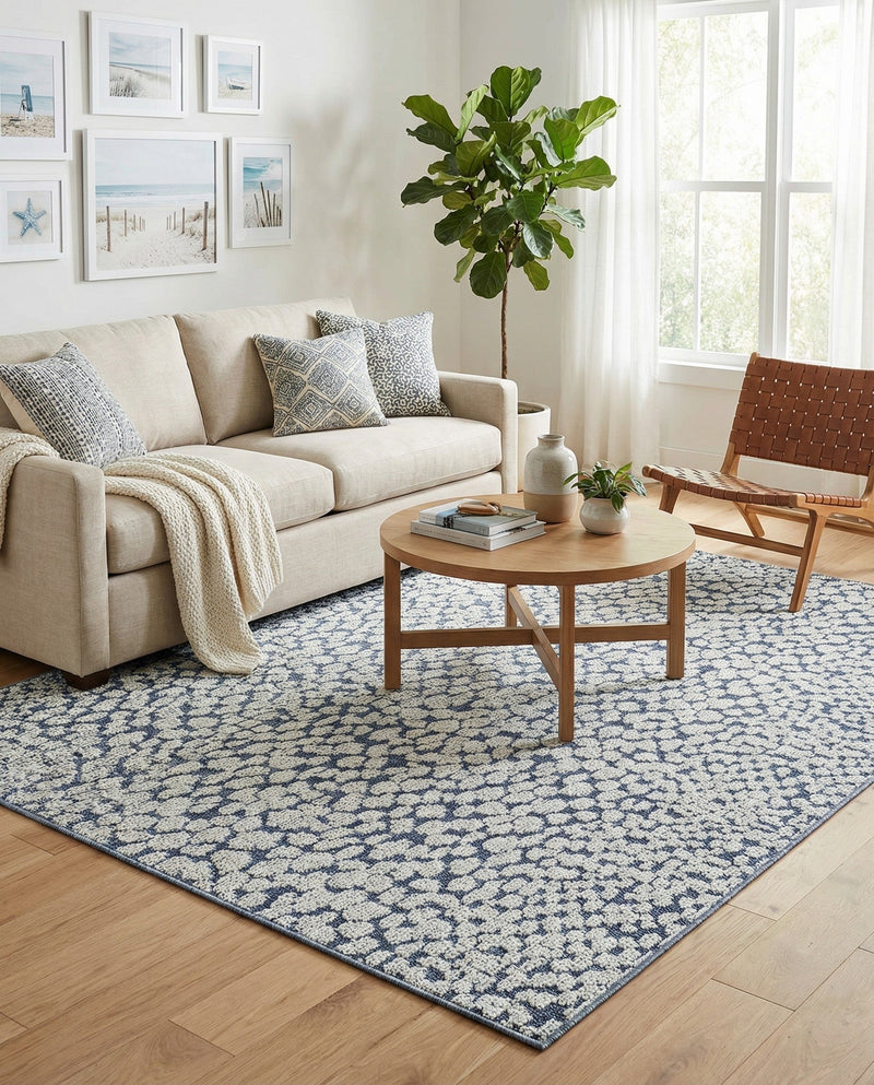 Savannah Escape Collection Area Rug - Mara Rectangle Navy Blue  lifestyle 38