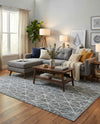 Garden Maze Retreat Collection Area Rug -  Arborlane Rectangle Gray  lifestyle 33