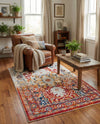 Parisian Elegance Collection Area Rug - Versailles (Rust Red) Rectangle Rust Red  lifestyle 22