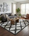 Urban Terrace Collection Area Rug -  Hudson Rectangle Black and White  lifestyle 17