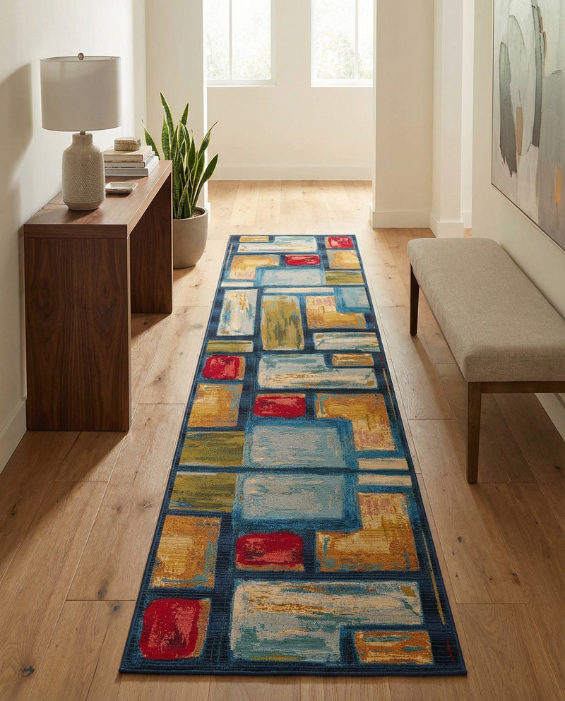 Urban Terrace Collection Area Rug -  Portico Runner Multi  lifestyle 43
