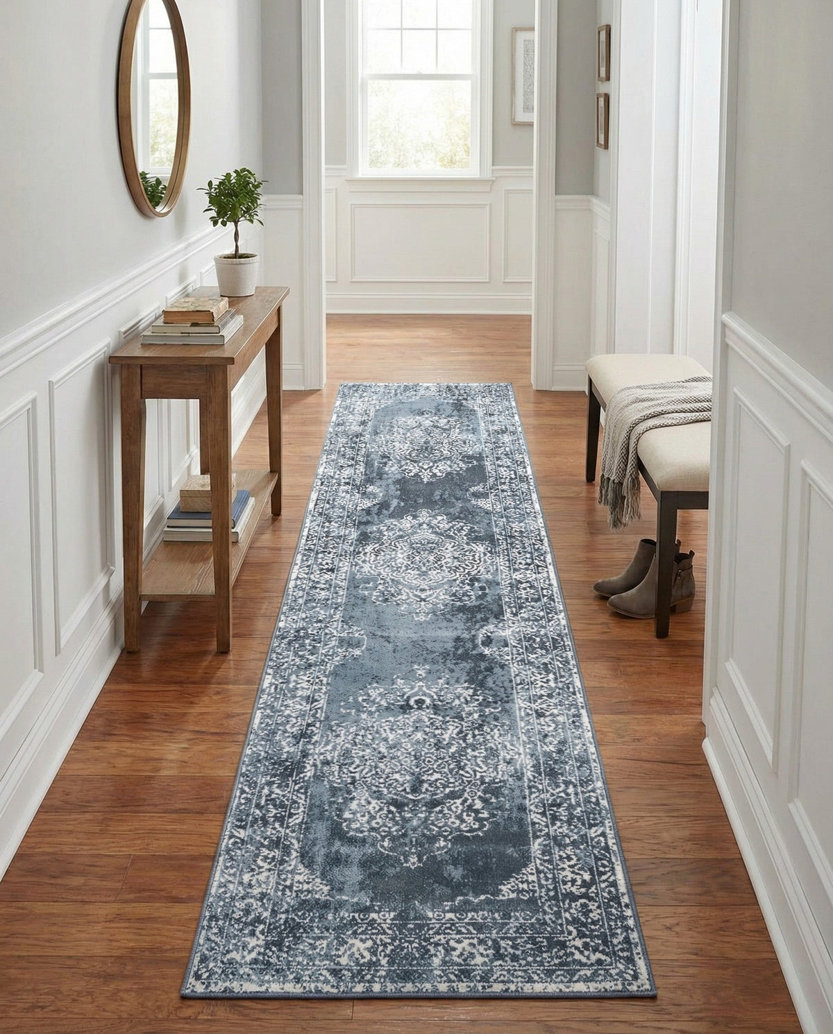 Cambridge Classics Collection Area Rug -  Magdalene (Blue) Runner Blue  lifestyle 38