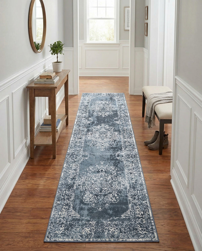 Cambridge Classics Collection Area Rug -  Magdalene (Blue) Runner Blue  lifestyle 38