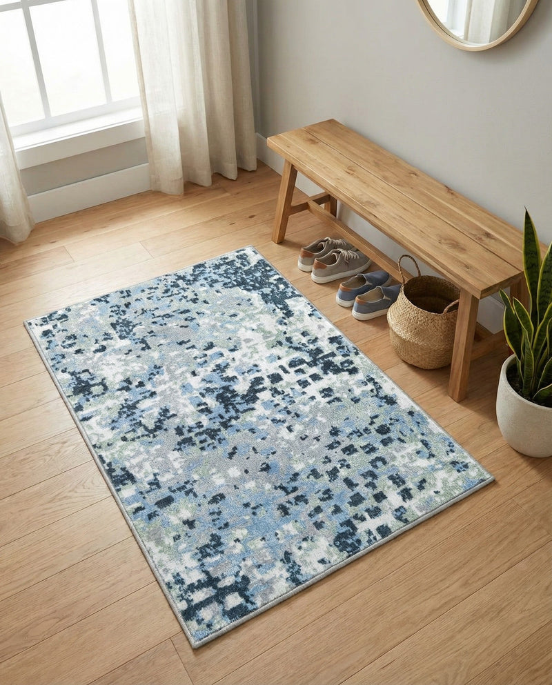 Aegean Elegance Washables Collection Area Rug -  Andros Rectangle Gray Navy Green  lifestyle 16