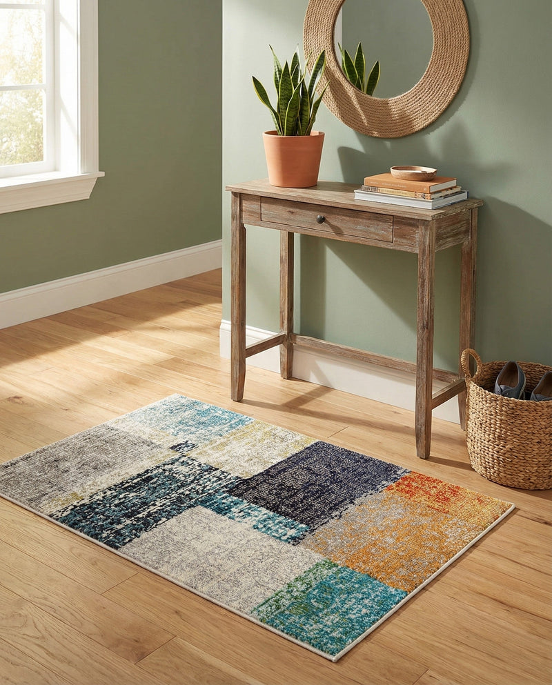 Colorburst Oasis Collection Area Rug - Palette Rectangle Multi  lifestyle 5