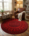 Samarkand Elegance Collection Area Rug -  Ark Round Red  lifestyle 64
