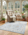 Savannah Elegance Collection Area Rug - Augusta (Aqua Blue) Rectangle Aqua Blue  lifestyle 15