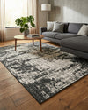 Urban Terrace Collection Area Rug -  Midtown Rectangle Black and White  lifestyle 8