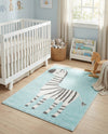 Wonder Tykes Collection Area Rug -  Vibrant Rectangle Teal  lifestyle 3
