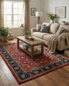 Casablanca Tapestry Collection Area Rug -  Marrakech (Classic Red) Rectangle Classic Red  lifestyle 13