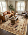 Tabriz Tapestries Collection Area Rug - Azerbaijan (Ivory) Rectangle Ivory  lifestyle 5