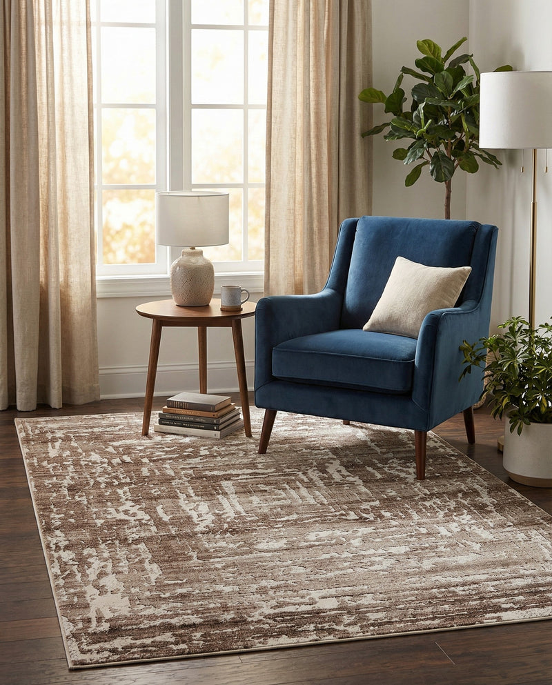 Sanctuary Retreat Collection Area Rug -  Asylum Rectangle Chocolate Brown  lifestyle 44