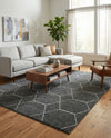 Trellis Mosaic Collection Area Rug - Arborville (Dark Gray) Rectangle Dark Gray  lifestyle 6