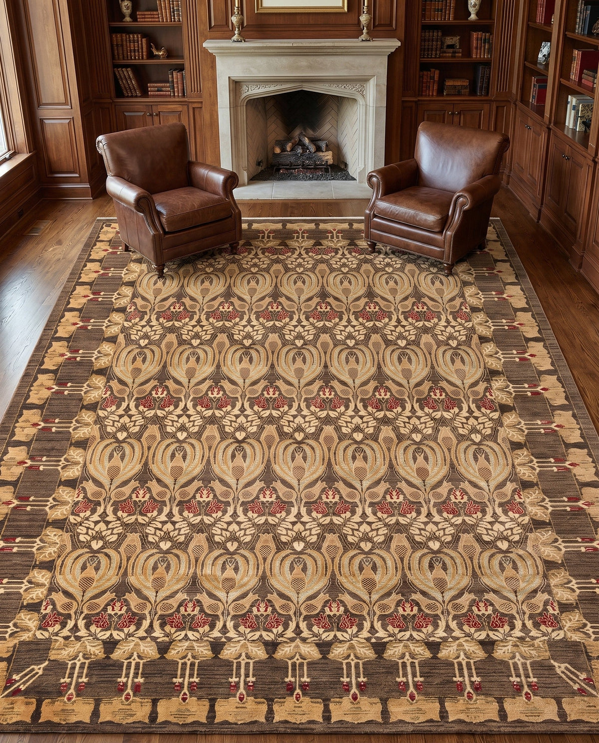 Chelsea Elegance Collection Area Rug -  Brompton (Brown) Rectangle Brown  lifestyle 46