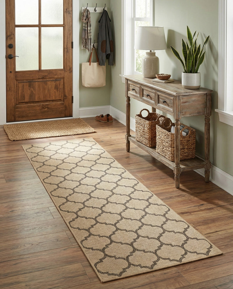 Sahara Sands Collection Area Rug -  Dahshur Runner Natural  lifestyle 68