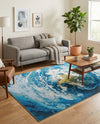 Urban Terrace Collection Area Rug -  Pergola Rectangle Blue  lifestyle 14