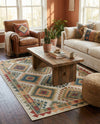 Coastal Terrace Collection Area Rug -  Sandbar Rectangle Ivory  lifestyle 25