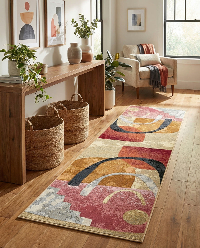 Urban Terrace Collection Area Rug -  Skyline Runner Multi  lifestyle 54