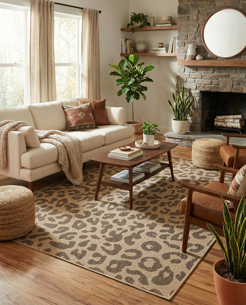 Sahara Sands Collection Area Rug -  Buto Rectangle Natural  lifestyle 10