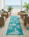 Seaside Haven Rugs Collection Area Rug -  Beachcomber Runner Teal  lifestyle 77