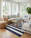 Martha's Vineyard Blueprints Collection Area Rug - Edgartown Rectangle Nautical Navy  lifestyle 49