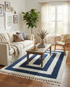 Sahara Chic Collection Area Rug -  Casablanca Rectangle Blue  lifestyle 64