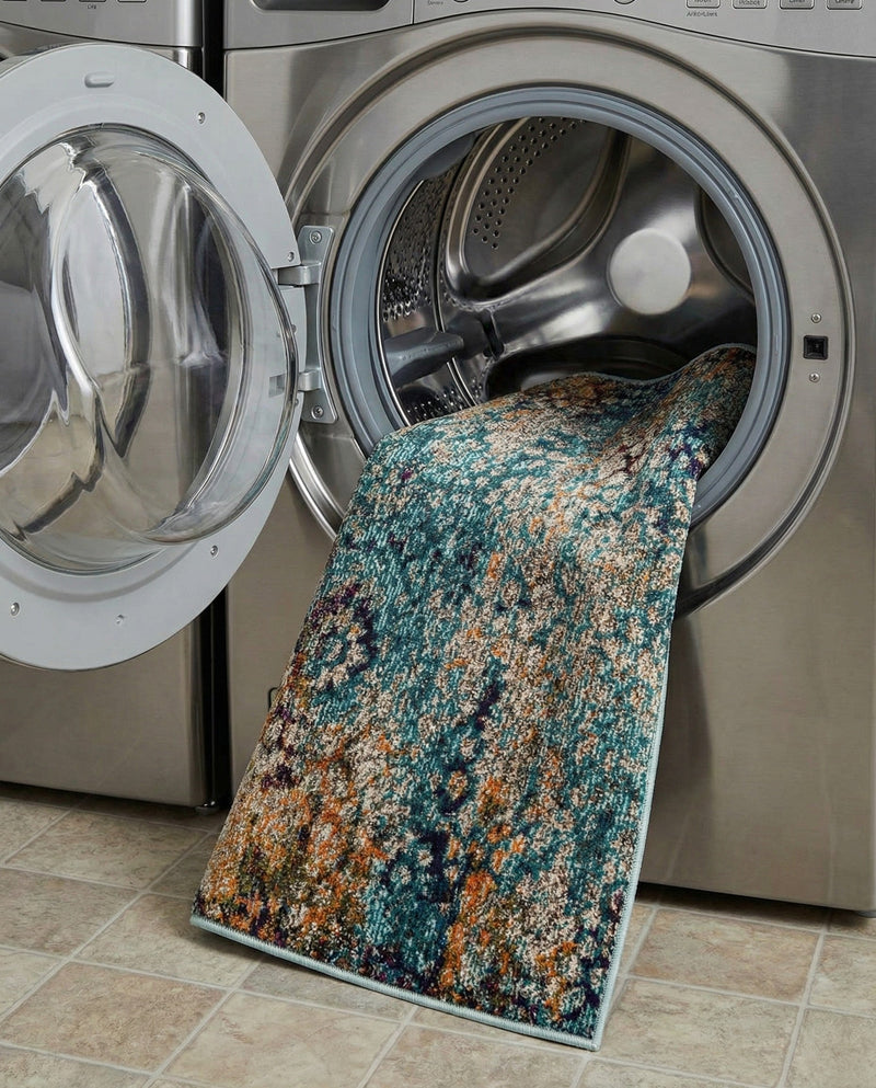 Venetian Tapestry Collection Area Rug - Murano Rectangle Blue  lifestyle 27