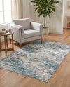 Serenity Sands Collection Area Rug - Dunescape Rectangle Blue  lifestyle 29