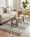 Sonoran Collection Area Rug - Montezuma Rectangle Navy Blue  lifestyle 11