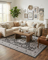 Tribal Terrace Treasures Collection Area Rug -  Incan Isle (Charcoal Gray) Rectangle Charcoal Gray  lifestyle 12