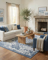 Patio Heritage Collection Area Rug - Santorini Rectangle Navy Blue  lifestyle 35