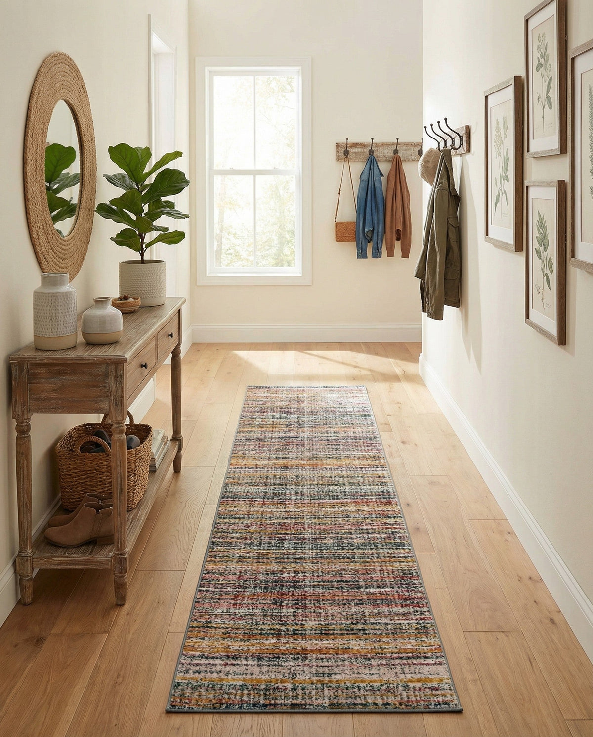 Jewel Oasis Collection Area Rug - Sapphire (Multi) Runner Multi  lifestyle 137
