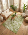Seaside Blooms Collection Area Rug - Verdure (Green) Rectangle Green  lifestyle 9