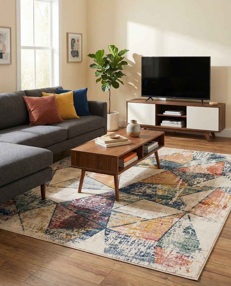 Jewel Oasis Collection Area Rug -  Topaz Rectangle Multi  lifestyle 13