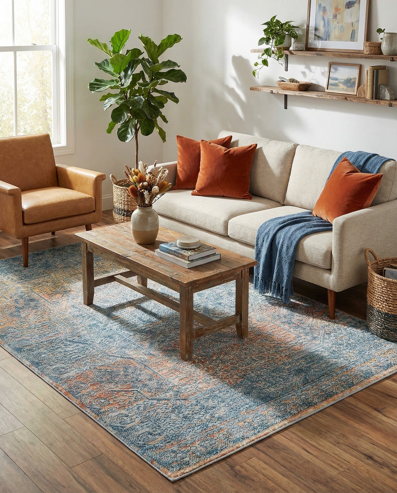 Coastal Haven Collection Area Rug -  Oceania Rectangle Multi  lifestyle 16
